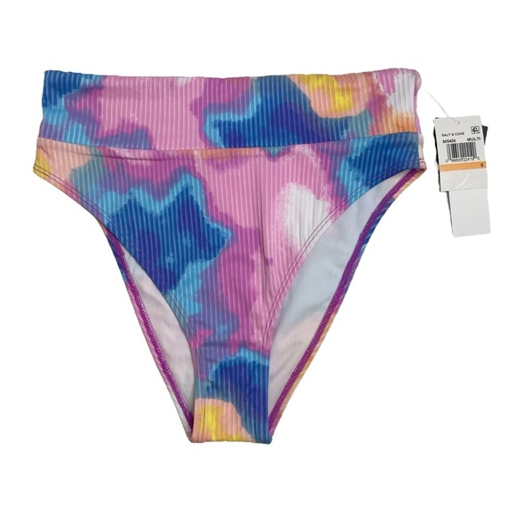 Salt + Cove Tie Dye Bikini Bottoms Blue Pink Orange Small New with Tags - Picture 1 of 4